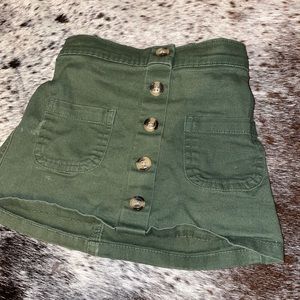 Army green skirt